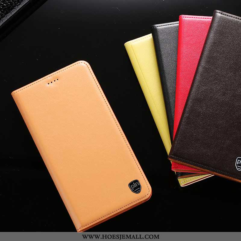 Hoesje Xiaomi Mi Note 10 Lite Echt Leer Bescherming All Inclusive Hoes Jeugd Mobiele Telefoon Geel