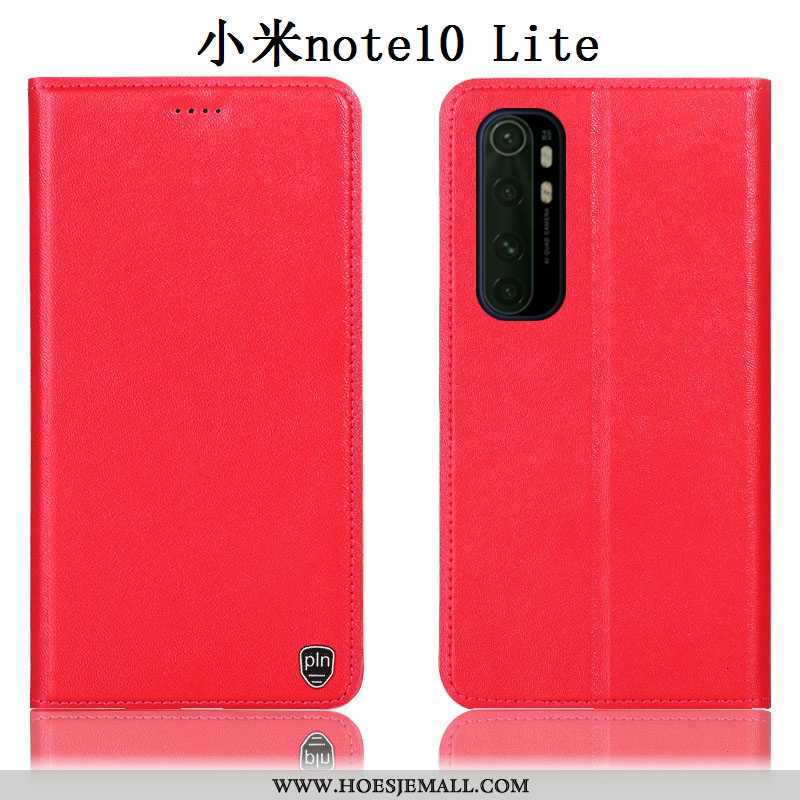 Hoesje Xiaomi Mi Note 10 Lite Echt Leer Bescherming All Inclusive Hoes Jeugd Mobiele Telefoon Geel