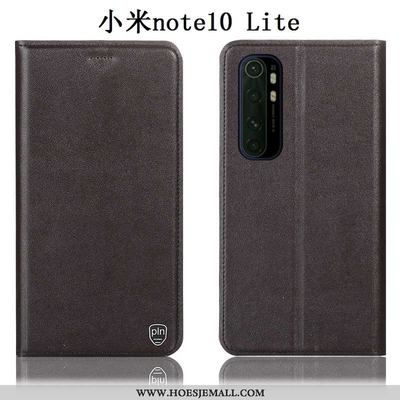 Hoesje Xiaomi Mi Note 10 Lite Echt Leer Bescherming All Inclusive Hoes Jeugd Mobiele Telefoon Geel