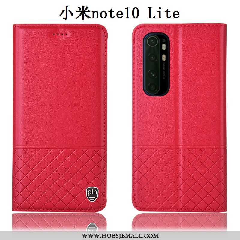 Hoes Xiaomi Mi Note 10 Lite Echt Leer Bescherming Jeugd Folio Hoesje Anti-fall Mobiele Telefoon Brui