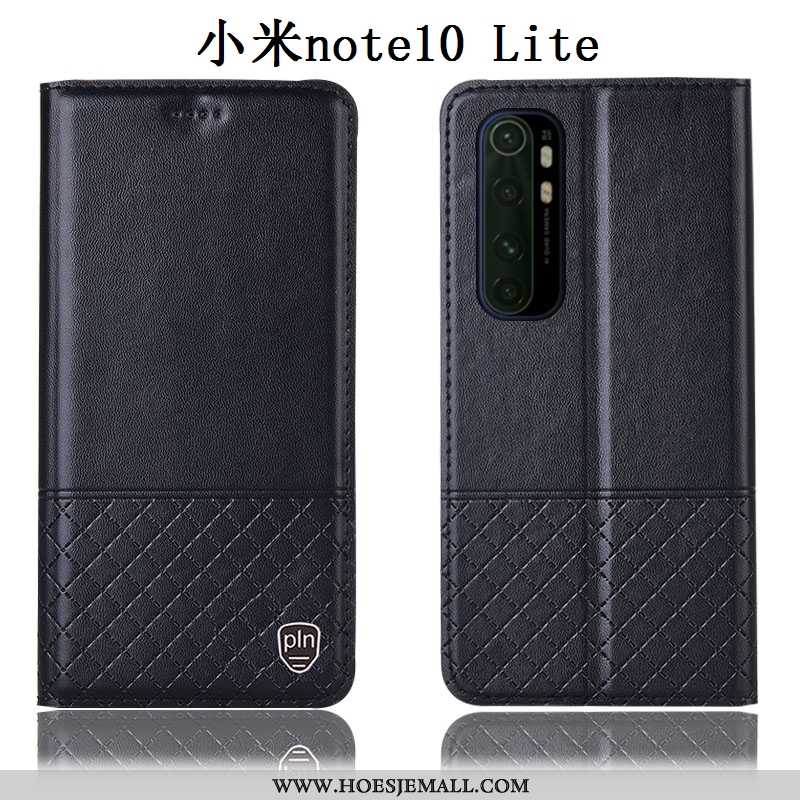 Hoes Xiaomi Mi Note 10 Lite Echt Leer Bescherming Jeugd Folio Hoesje Anti-fall Mobiele Telefoon Brui