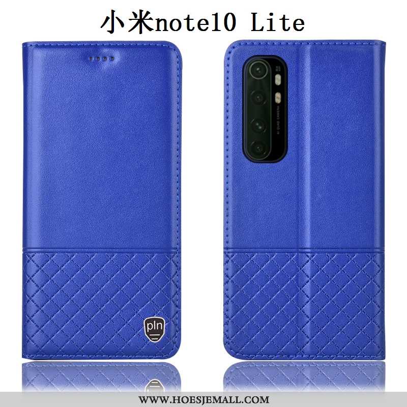 Hoes Xiaomi Mi Note 10 Lite Echt Leer Bescherming Jeugd Folio Hoesje Anti-fall Mobiele Telefoon Brui