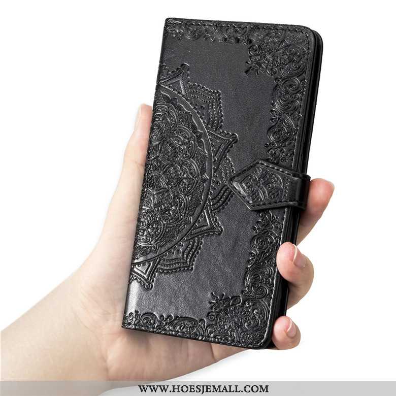 Hoesje Xiaomi Mi Note 10 Lite Bescherming Leren Jeugd Mobiele Telefoon Mini Anti-fall Blauwe