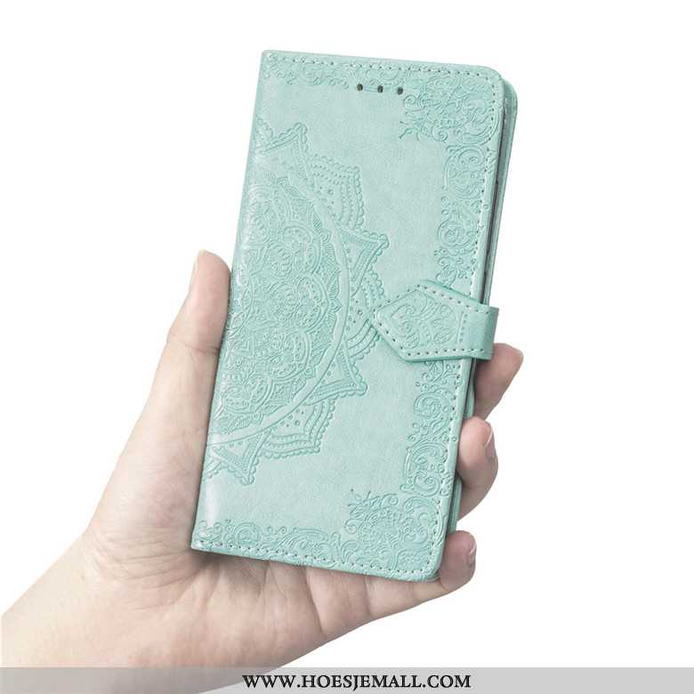 Hoesje Xiaomi Mi Note 10 Lite Bescherming Leren Jeugd Mobiele Telefoon Mini Anti-fall Blauwe