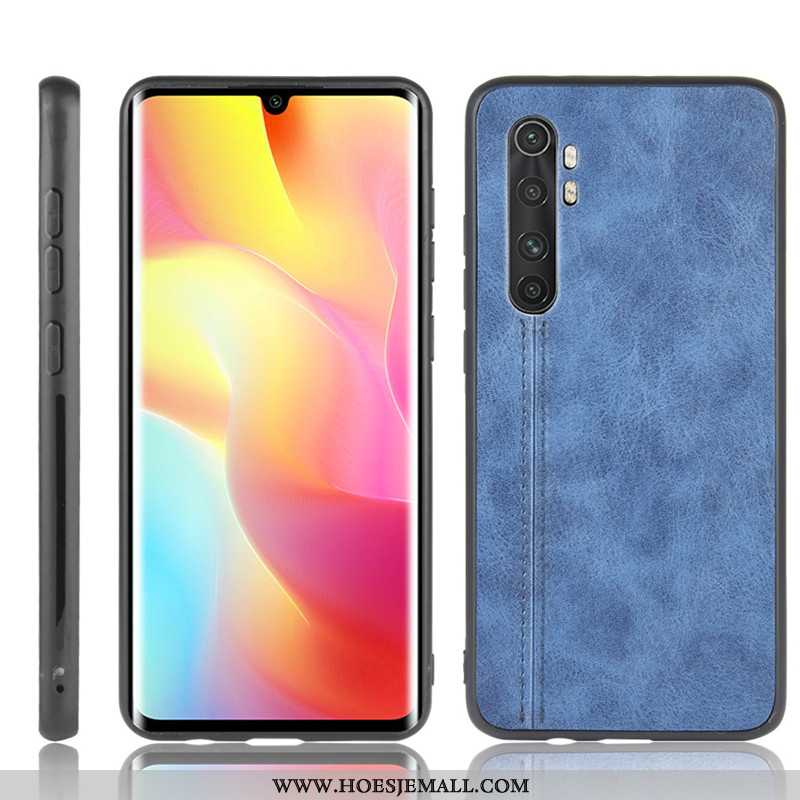 Hoes Xiaomi Mi Note 10 Lite Leren Hoesje Patroon Mini Bescherming Mobiele Telefoon Koe Rood