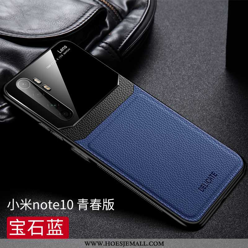 Hoesje Xiaomi Mi Note 10 Lite Persoonlijk Leer Achterklep Bedrijf All Inclusive Bescherming Bruin