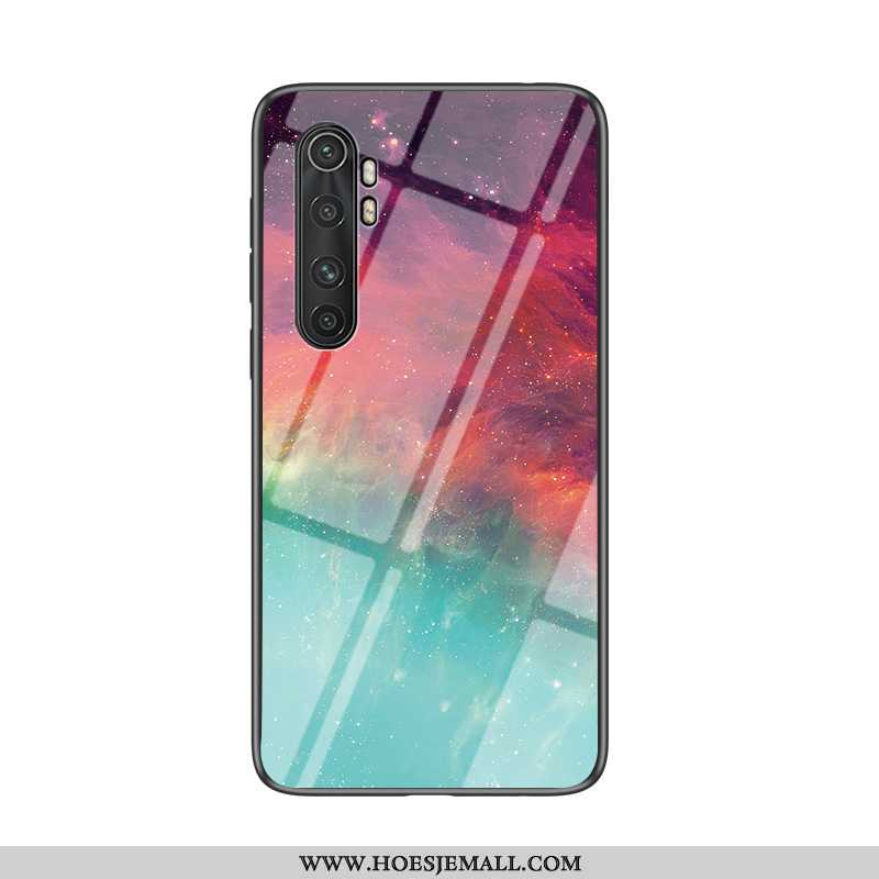 Hoesje Xiaomi Mi Note 10 Lite Mode Zacht Glas Donkerblauw All Inclusive Hoes Anti-fall Donkerblauwe