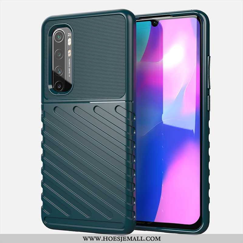 Hoesje Xiaomi Mi Note 10 Lite Siliconen Mobiele Telefoon Groen Anti-fall Mini Achterklep Turquoise