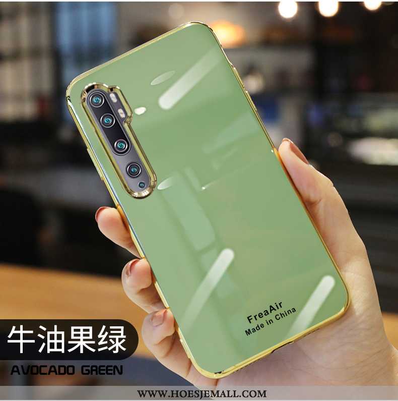 Hoesje Xiaomi Mi Note 10 Dun Zacht All Inclusive Mini Nieuw Grijs Groen