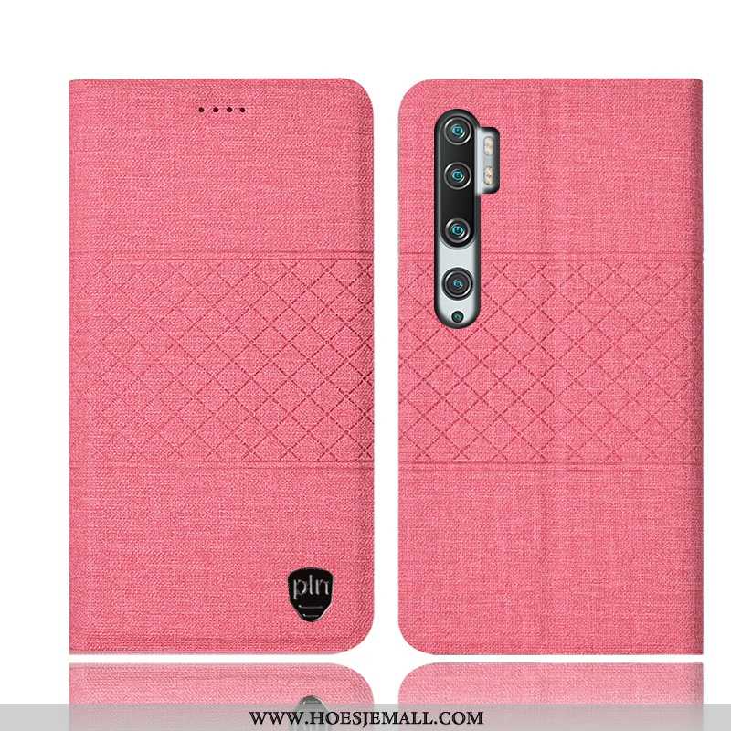 Hoes Xiaomi Mi Note 10 Leren Hoesje Bescherming All Inclusive Anti-fall Mobiele Telefoon Grijs Folio