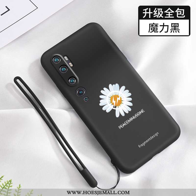 Hoes Xiaomi Mi Note 10 Siliconen Bescherming Mini Zacht Dragon Patroon Pas Madeliefjes Zwarte