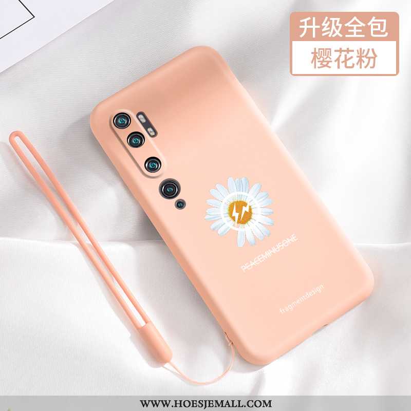 Hoes Xiaomi Mi Note 10 Siliconen Bescherming Mini Zacht Dragon Patroon Pas Madeliefjes Zwarte