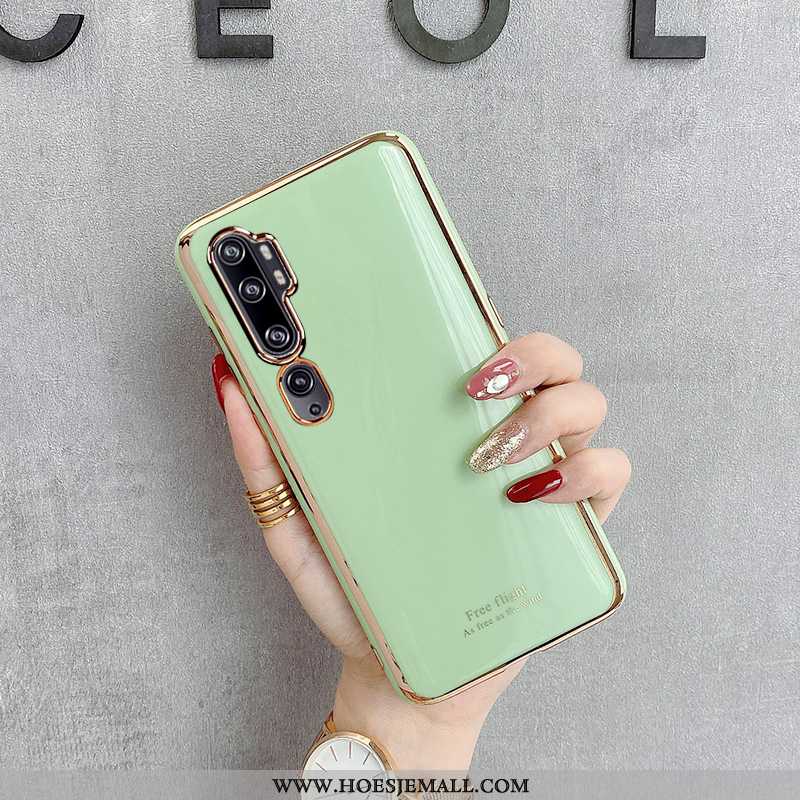 Hoes Xiaomi Mi Note 10 Patroon Trend Hoesje Zacht Anti-fall Siliconen All Inclusive Groen