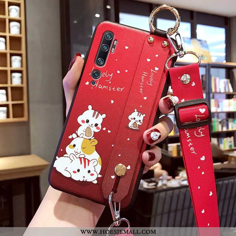 Hoesje Xiaomi Mi Note 10 Trend Zacht All Inclusive Mooie Anti-fall Rood