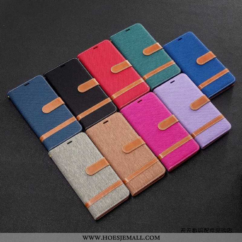 Hoes Xiaomi Mi Note 10 Leren Hoesje Bescherming Folio Mobiele Telefoon Purper Mini