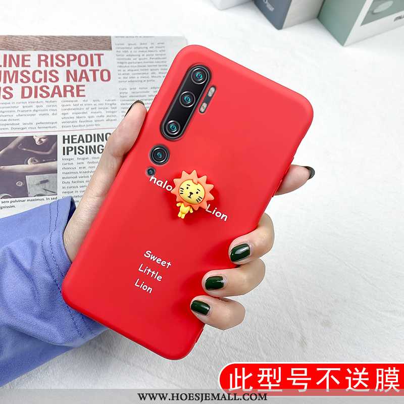 Hoesje Xiaomi Mi Note 10 Persoonlijk Scheppend Siliconen Mooie Mini Zacht Driedimensionaal Groen