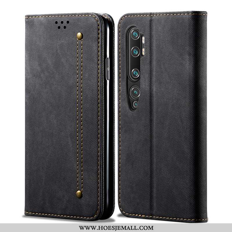 Hoesje Xiaomi Mi Note 10 Leren Siliconen Mobiele Telefoon All Inclusive Bescherming Folio Anti-fall 