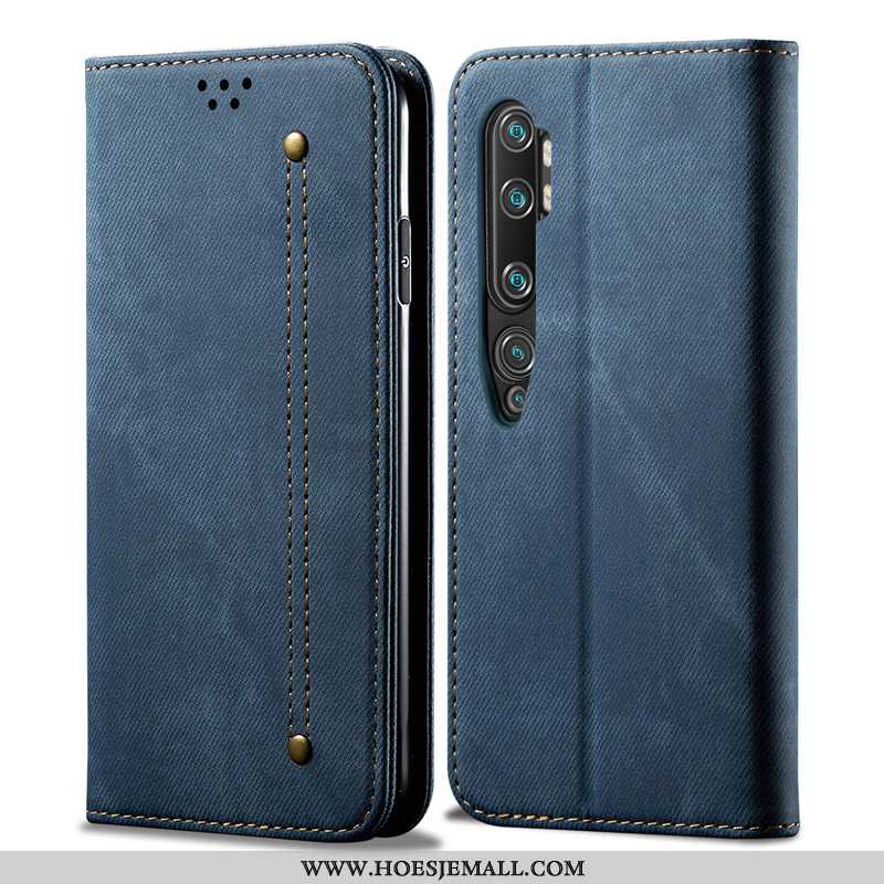 Hoesje Xiaomi Mi Note 10 Leren Siliconen Mobiele Telefoon All Inclusive Bescherming Folio Anti-fall 