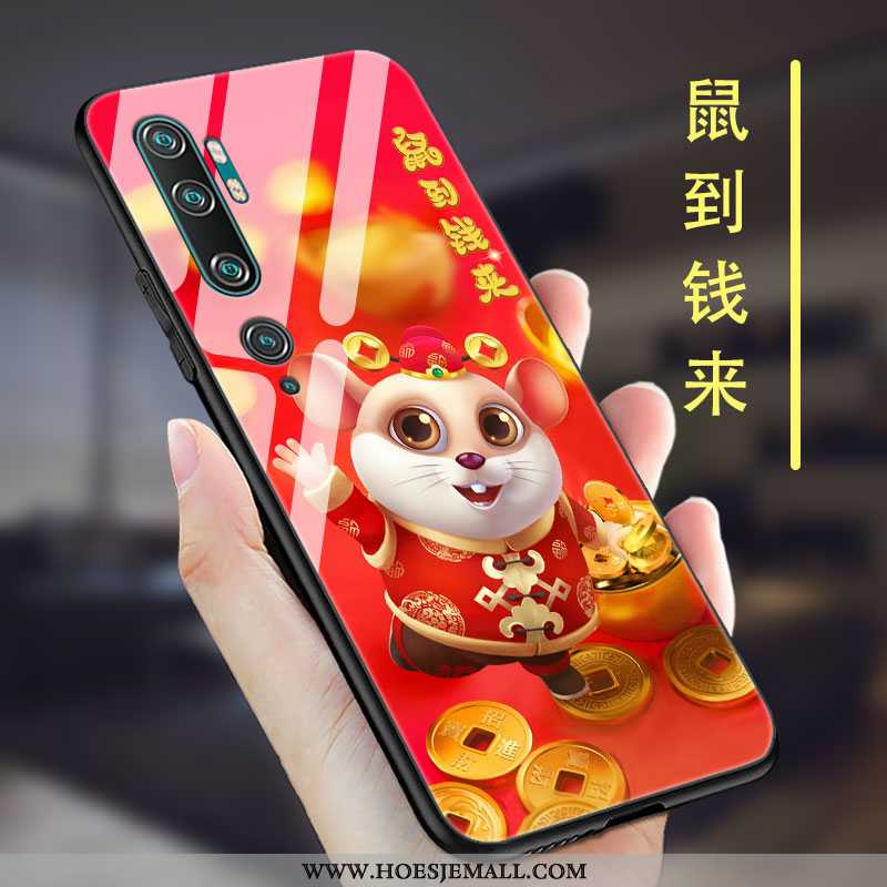 Hoes Xiaomi Mi Note 10 Siliconen Bescherming Persoonlijk Glas Trend Dun Purper