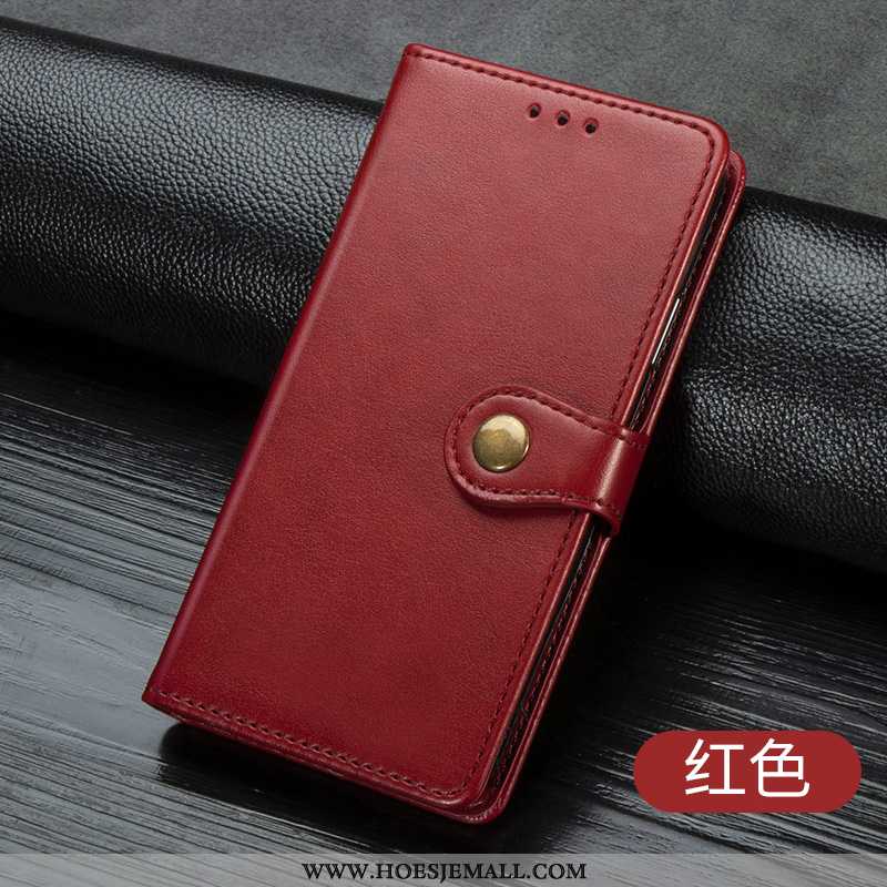 Hoes Xiaomi Redmi 5 Mode Portemonnee Anti-fall Mobiele Telefoon Leren Hoesje Rood Mini Bruin