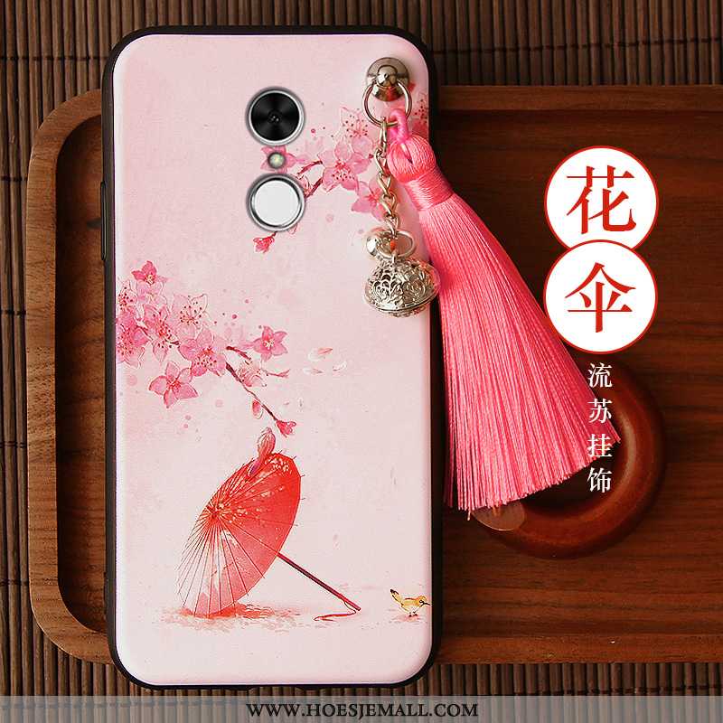 Hoesje Xiaomi Redmi 5 Scheppend Vintage Mini Hoes Siliconen Rood Roze