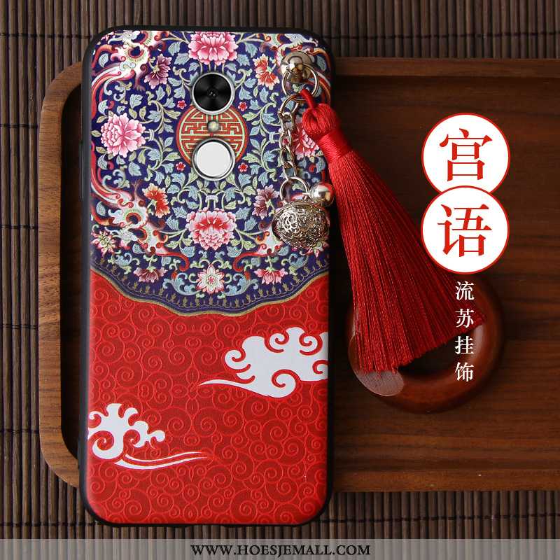 Hoesje Xiaomi Redmi 5 Scheppend Vintage Mini Hoes Siliconen Rood Roze