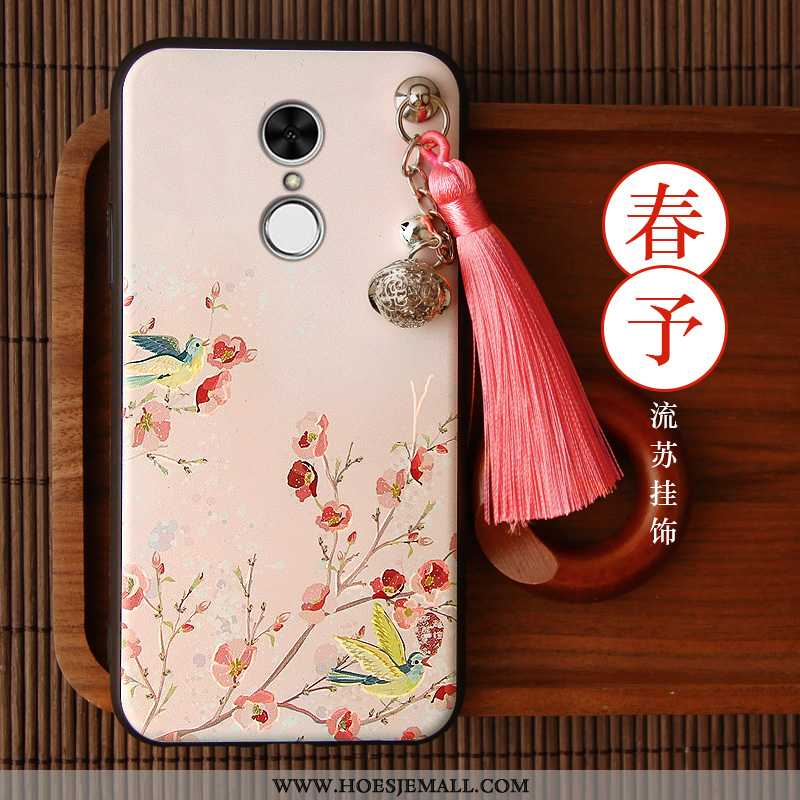 Hoesje Xiaomi Redmi 5 Scheppend Vintage Mini Hoes Siliconen Rood Roze