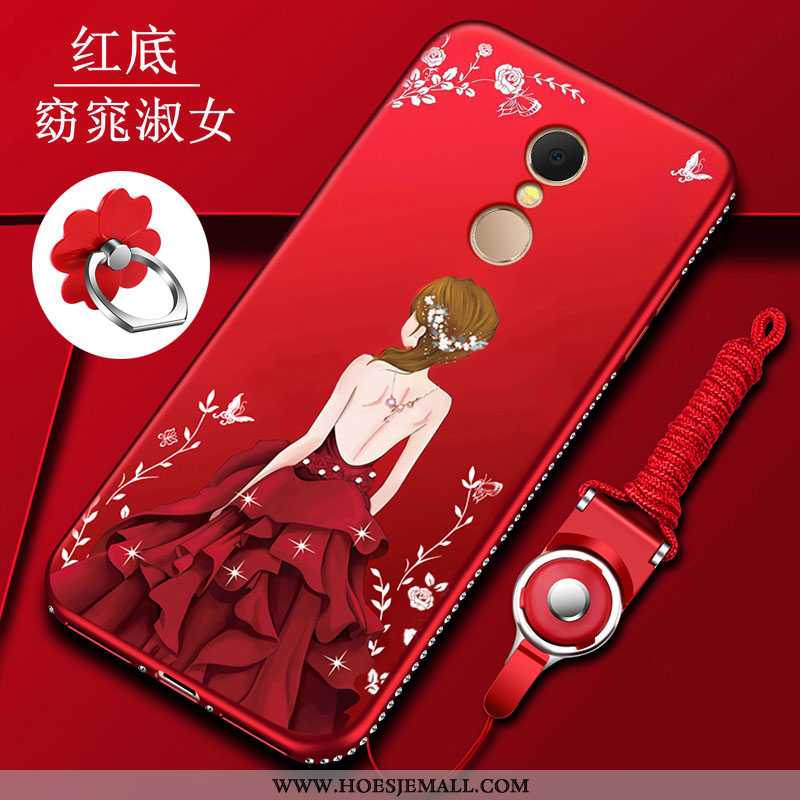 Hoesje Xiaomi Redmi 5 Siliconen Bescherming Hoes All Inclusive Mobiele Telefoon Anti-fall Rood