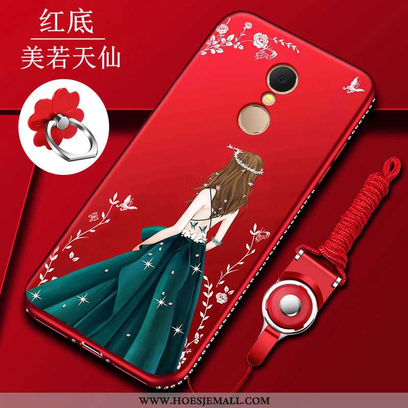 Hoesje Xiaomi Redmi 5 Siliconen Bescherming Hoes All Inclusive Mobiele Telefoon Anti-fall Rood