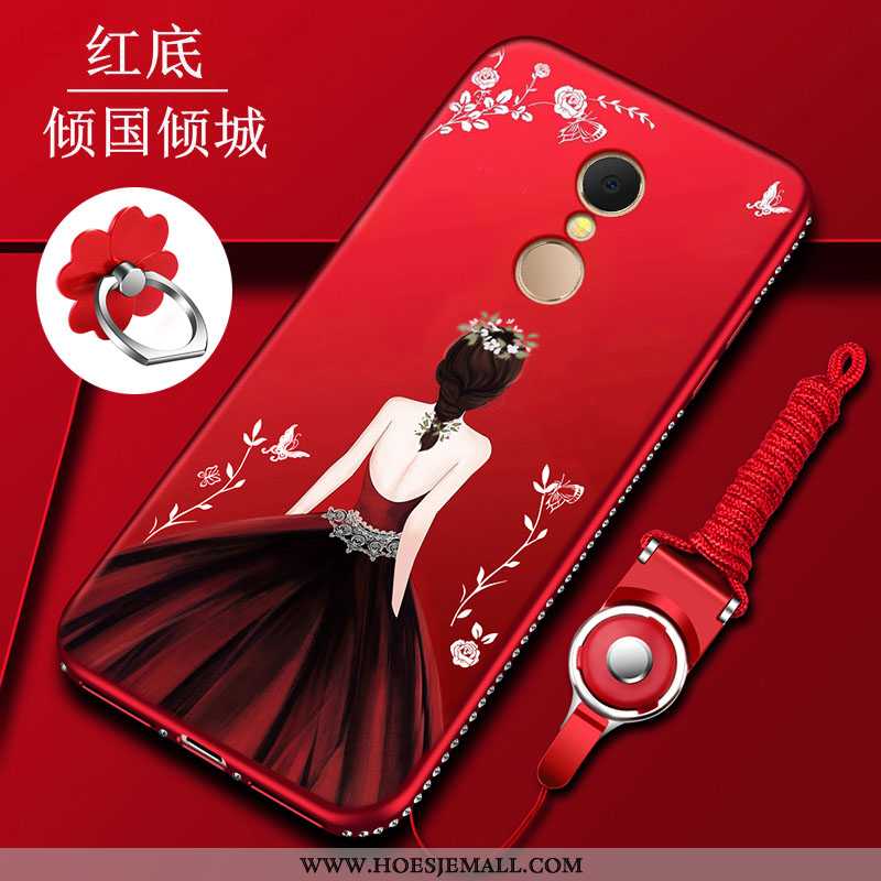 Hoesje Xiaomi Redmi 5 Siliconen Bescherming Hoes All Inclusive Mobiele Telefoon Anti-fall Rood