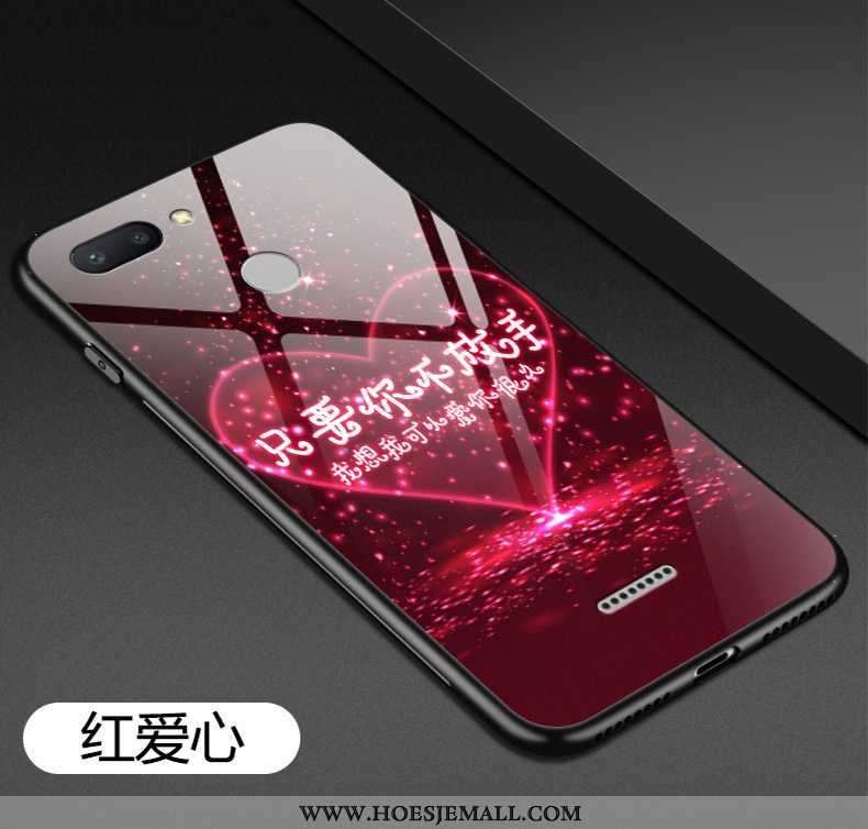 Hoes Xiaomi Redmi 6 Glas Scheppend Zacht Hard Siliconen Rood Hoesje