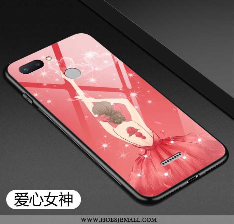 Hoes Xiaomi Redmi 6 Glas Scheppend Zacht Hard Siliconen Rood Hoesje