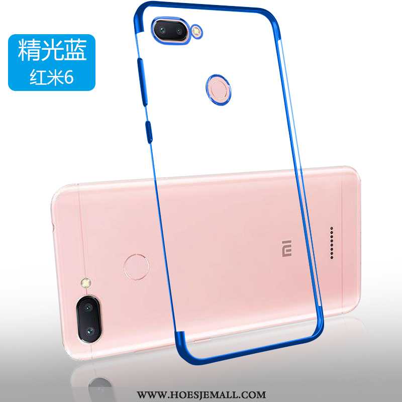 Hoesje Xiaomi Redmi 6 Bescherming Doorzichtig Nieuw Trend Mini Zacht Hoes Blauwe