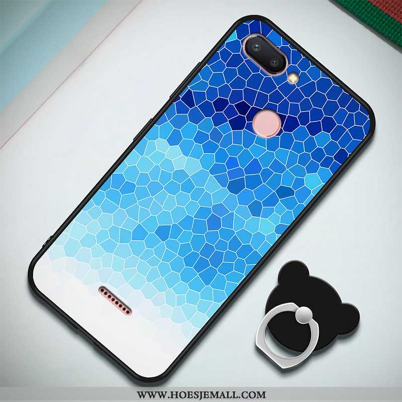 Hoes Xiaomi Redmi 6 Persoonlijk Spotprent Rood Anti-fall Bescherming Blauw Zacht Blauwe