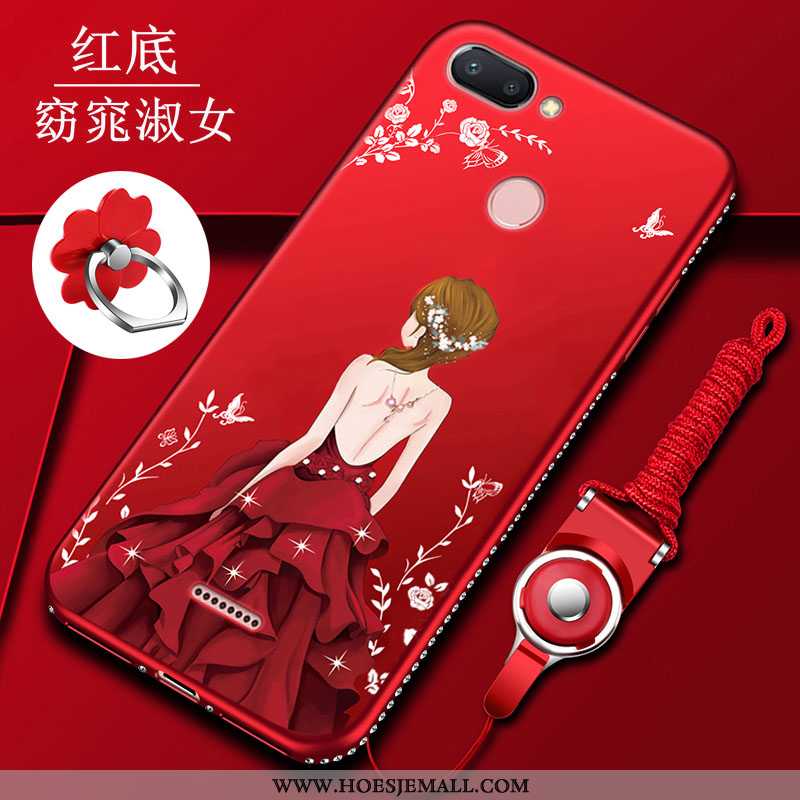 Hoes Xiaomi Redmi 6 Persoonlijk Scheppend Net Red All Inclusive Mini Hanger Hoesje Rood