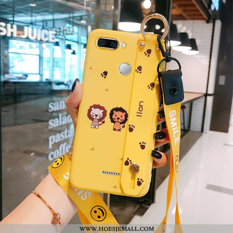 Hoesje Xiaomi Redmi 6 Scheppend Mooie Leeuw Nieuw Mini Hoes Mobiele Telefoon Geel