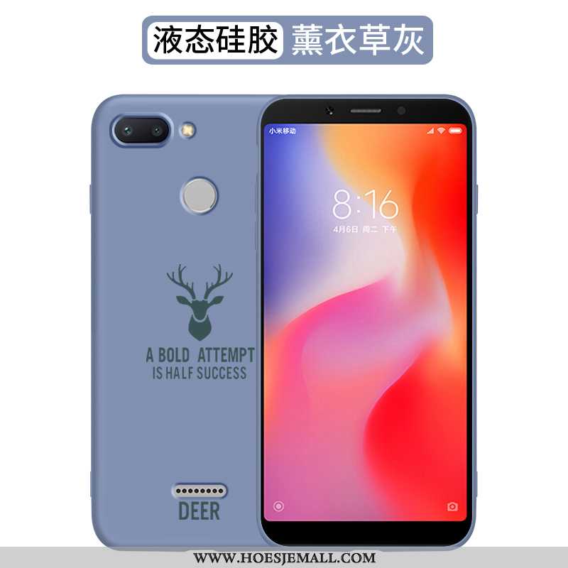 Hoesje Xiaomi Redmi 6 Siliconen Bescherming Net Red Dun Mooie Anti-fall Mode Rood