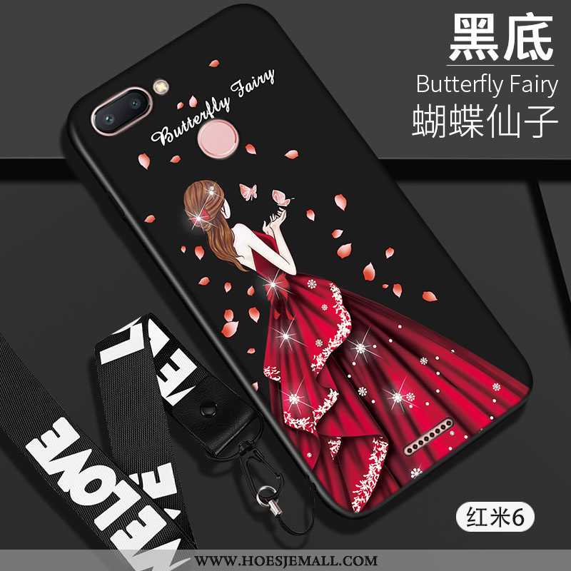 Hoes Xiaomi Redmi 6 Trend Bescherming Hoesje Hanger Mode Spotprent Rood