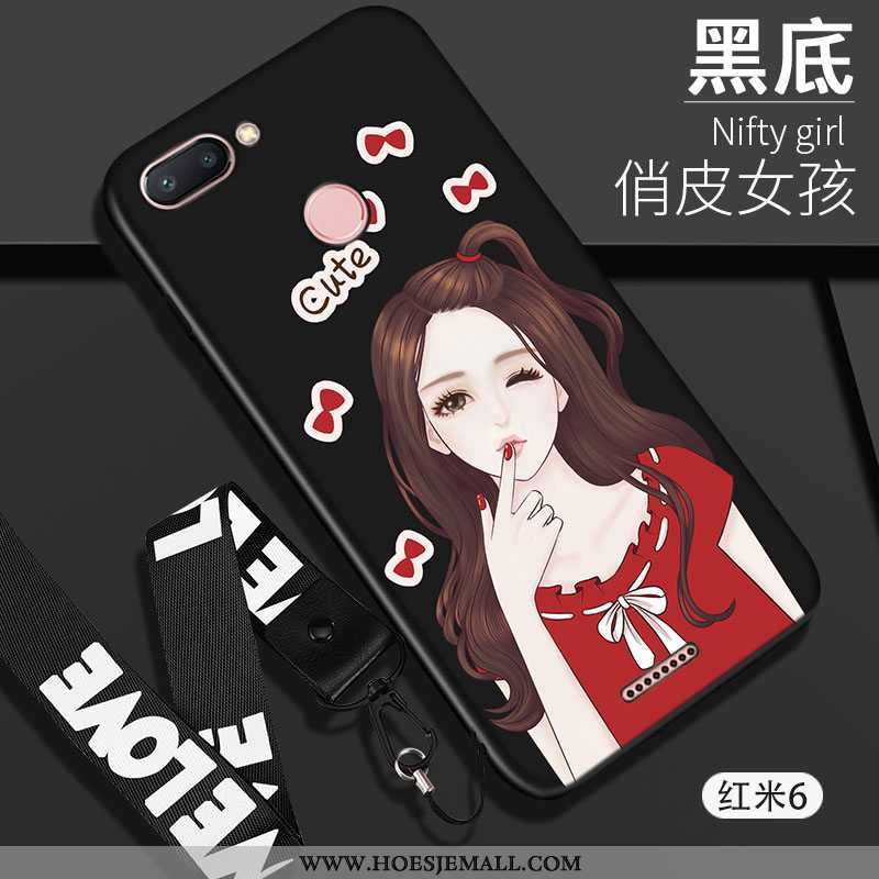 Hoes Xiaomi Redmi 6 Trend Bescherming Hoesje Hanger Mode Spotprent Rood