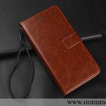 Hoesje Xiaomi Redmi 6 Bescherming Leren Anti-fall Mobiele Telefoon Hanger Mini Tempereren Rood