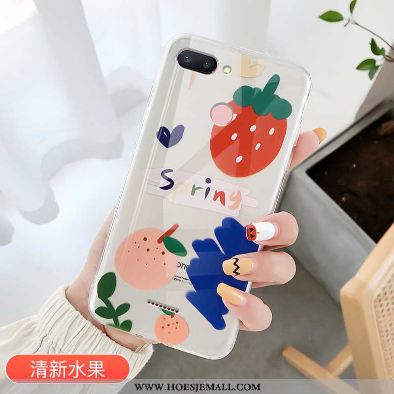 Hoes Xiaomi Redmi 6 Doorzichtig Trend Mobiele Telefoon Rood Anti-fall Hoesje Fruit