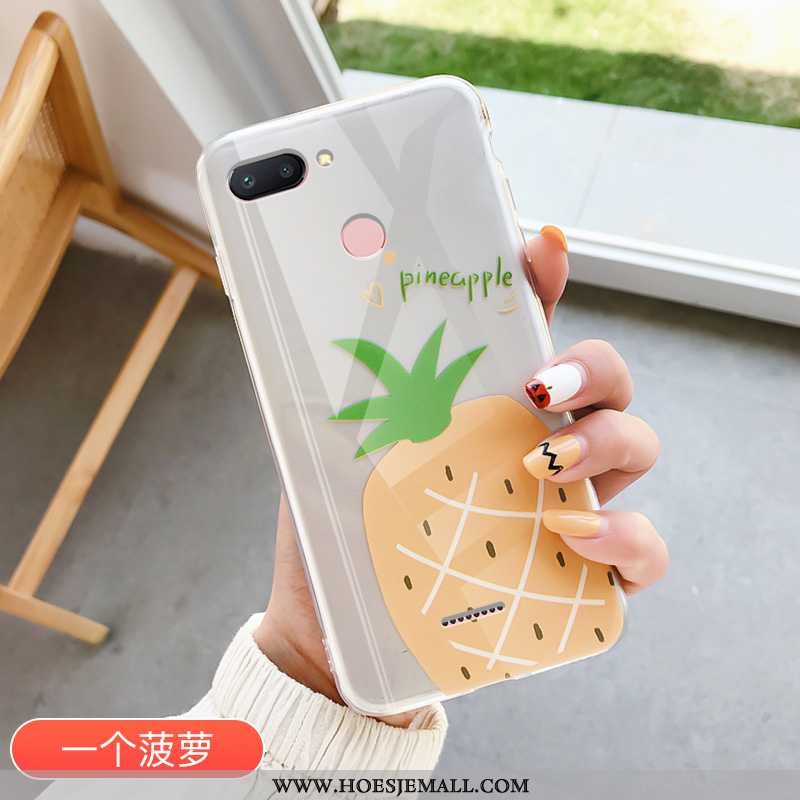 Hoes Xiaomi Redmi 6 Doorzichtig Trend Mobiele Telefoon Rood Anti-fall Hoesje Fruit