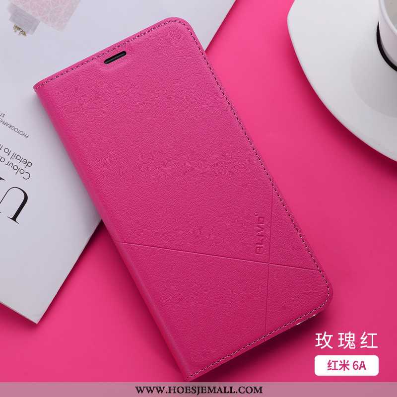 Hoesje Xiaomi Redmi 6a Scheppend Zacht Clamshell Mini Mobiele Telefoon Rood Roos