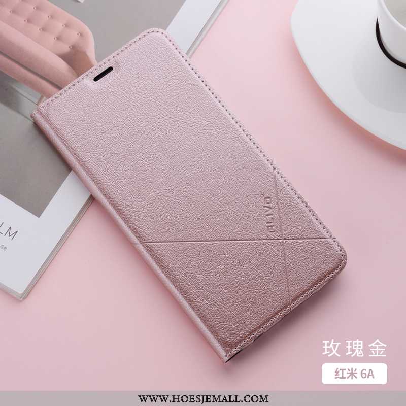 Hoesje Xiaomi Redmi 6a Scheppend Zacht Clamshell Mini Mobiele Telefoon Rood Roos