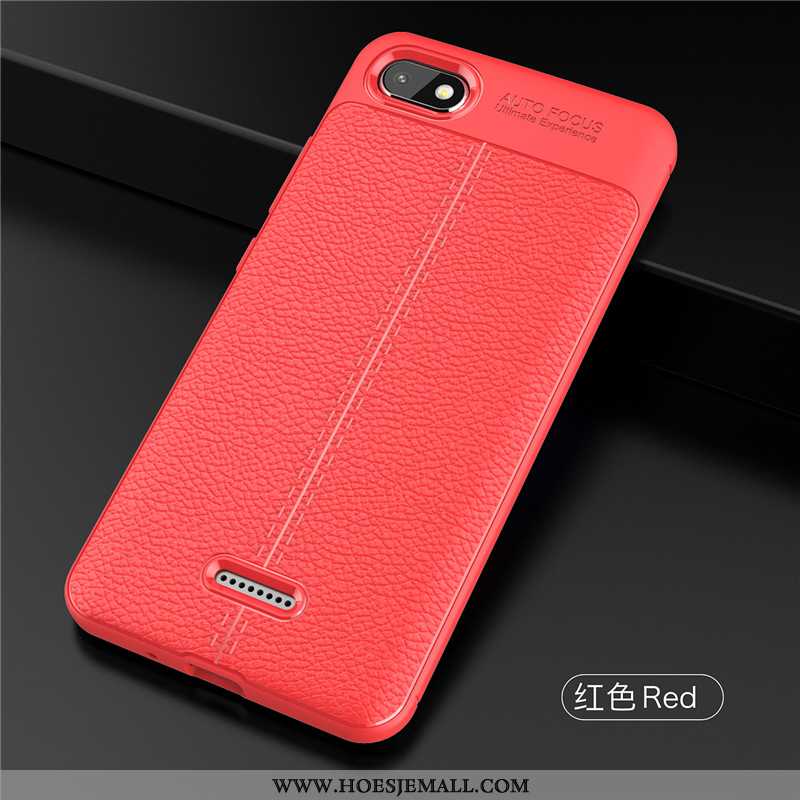 Hoesje Xiaomi Redmi 6a Persoonlijk Leer Rood Zacht All Inclusive Hoes Super