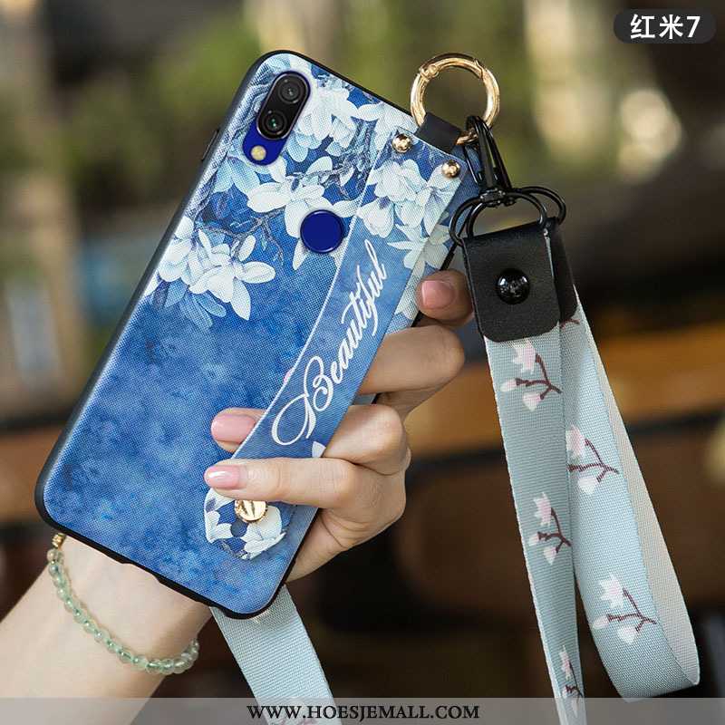 Hoesje Xiaomi Redmi 7 Bescherming Schrobben Siliconen Kunst Vers Mini Hoes Roze