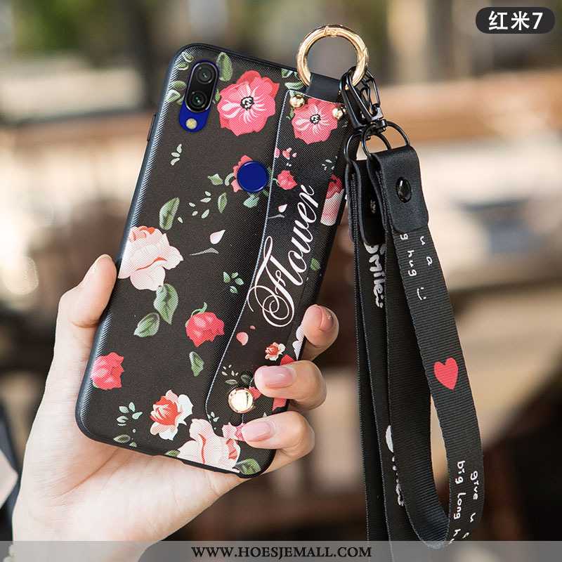 Hoesje Xiaomi Redmi 7 Bescherming Schrobben Siliconen Kunst Vers Mini Hoes Roze