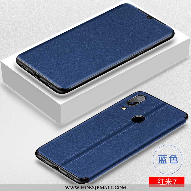 Hoes Xiaomi Redmi 7 Trend Zacht Scheppend Leren Hoesje Siliconen Persoonlijk All Inclusive Bruin