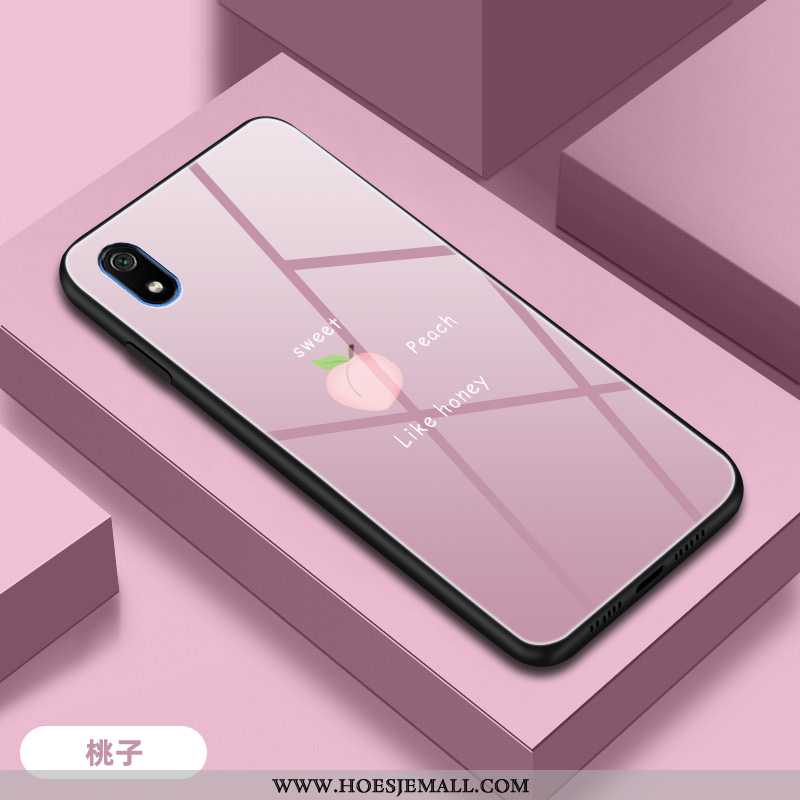 Hoes Xiaomi Redmi 7a Bescherming Glas Eenvoudige Net Red Mode Hoesje Roze