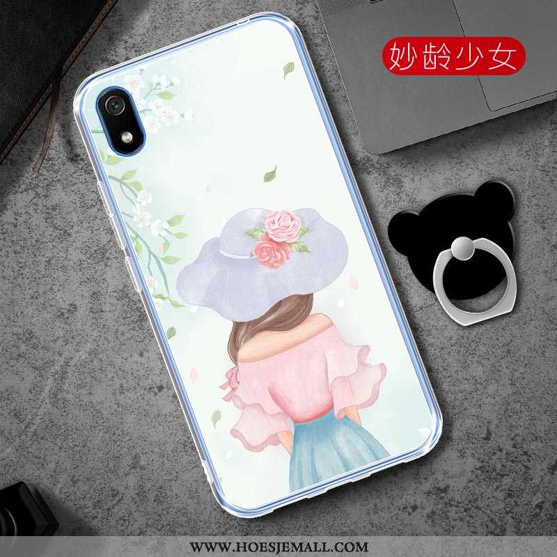 Hoesje Xiaomi Redmi 7a Siliconen Bescherming Ondersteuning Spotprent Hoes Rood All Inclusive Roze